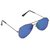 Fashno Flat Blue Mirror Aviator Sunglass (uv Protected)(medium Size)