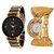 IIK Gold Black Watch With Glory Julo Watch  Cupple Watch