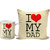 LOF I LoveMy Dad Best Gift For Father's Day Anniversary 12x12 Cushion Cover and Ceramic Coffee Mug combo