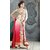 Sanskriti Designers Beige and Pink Embroidered Georgette Anarkali Suit Material