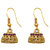 The99Jewel by JewelMaze Gold Plated Zinc Alloy Purple Austrian Stone Jhumki Earrings-FAL0166