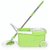 Cherrylilte Cleanwel Plastic Green Bucket With Wheels, 4 Extra Mop Refills  4 Hand Duster Free