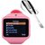 Kenxinda Pink Silicon Single Sim Smart Watch