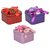 6thdimensions Tin Storage Basket (6 cm x 6 cm x 4 cm, Multi-Coloured, Pack of 3)