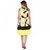 Klick2Style Black & Yellow Block Print A Line Dress For Women