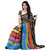 Styloce Multicolor Georgette Printed Saree With Blouse