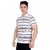 Girggit Cloud Dancer Pique Cotton Polo T-Shirt For Men With All Over Aztec Print And Silicon Wash