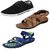 Earton Men's Combo Pack Of 3 Black & Brown With Lace-up Floaters