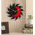 Sehaz Artworks FireMoon Black and Red Wall Clocks