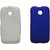 Shree Retail Silicon Back Case Cover For Motorola Moto X Blue And White (Pack Of 2)