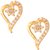 JNB Jewellers American Diamond Heart Shape Pendant and Earrings with Chain