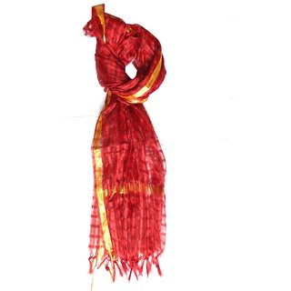 v.s red check design net scarf