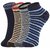 DUKK Men'S Multicoloured Quarter Length Cotton Lycra Socks (Pack Of 4)