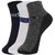 DUKK Men'S Multicoloured Quarter Length Cotton Lycra Socks (Pack Of 3)
