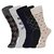 DUKK Men'S Multicoloured Crew Length Cotton Lycra Socks (Pack Of 5)
