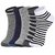 DUKK Men'S Multicoloured Quarter Length Cotton Lycra Socks (Pack Of 5)