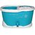 Cherrylite Beautiful Life Plastic Spin Blue Bucket With 4 Extra Mop Refills  4 Hand Duster Free