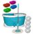Cherrylite Beautiful Life Plastic Spin Blue Bucket With 4 Extra Mop Refills  4 Hand Duster Free