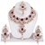 Jewels Guru Exclusive Purple White Necklace Set / S 3123