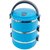 6th Dimensions 3 Layer Lunch Box Stainless Steel Tiffin Hot Box Vaccum Insulated (Blue)