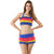 Good-looking And Superb Multi Colored Ruffled Significant Skirted Bikini Set