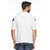 Demokrazy Men's White  Blue Round Neck T-Shirt