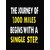The Journey Of 1,000 Miles Begins With Single Step 12 x 18 Inch Laminated Quotes Poster