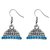 The99jewel By Jewelmaze Silver Plated Blue Austrian Stone Jhumki Earrings - 