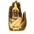 Beautiful Lord Buddha on Palm Resin Idol Sculpture Statue 20 CM + Laxmi God ATM Yantra CARD FREE