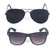 Fashno Combo Of Black Aviator And Black Wayferer Sunglasses(uvprotected)(medium Size)