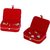 Combo Earring  Ring Jewellery Vanity Box  (Red)