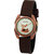 Howdy Beautiful White Dial With Brown Leather Strap Analog Watch