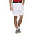 BONATY White Polyester With Moisture Management Solid Short With Contrast Waist Band For Men