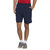 BONATY Navy Blue Polyester With Moisture Management Solid Short With Piping For Men