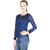 WearGo Stylish Semi-Formal Navy Blue Top For Women