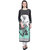 Mytri Women Black  Sea Green  Printed Rayon 3/4th Sleeves   Kurta