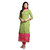 Rk Fashions Green Chanderi Dress Material (Unstitched)
