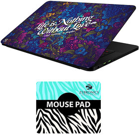 FineArts Combo of Quotes - LS5807 Laptop Skin and Mouse Pad