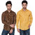 Black Bee Combo Of 2 Printed Casual Slim fit Poly-Cotton Shirts For Men's