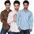 Black Bee Combo Of 3 Printed Casual Slim fit Poly-Cotton Shirts For Men's