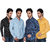 Black Bee Combo Of 4 Printed Casual Slim fit Poly-Cotton Shirts For Men's