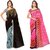 kashvi Sarees Faux Georgette Black_Pink And Multi Color Printed Combo Saree With Blouse Piece ( 1108_2_1115_3 )
