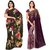 kashvi Sarees Faux Georgette Black_Pink And Multi Color Printed Combo Saree With Blouse Piece ( 1108_2_1190_1 )