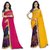 Anand Sarees Multicolor Georgette Printed Saree With  Combo ( COMBO_1190_1_1190_2 )