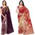 Anand Sarees Faux Georgette PurpleRed And Multi Color Printed Combo Saree With Blouse Piece ( 1108310865 )