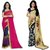 Anand Sarees Multicolor Printed Georgette Saree With Blouse Combo