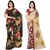 Anand Sarees Faux Georgette Blue_Brown And Multi Color Printed Combo Saree With Blouse Piece ( 1052_1_1052_2 )