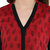 IVES Red Anarkali cut printed kurti made of Cotton-KT114503Black