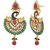 Angel In You Exclusive Golden Green Maroon White Multi Color Earring Set / S 3307