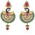 Angel In You Exclusive Golden Green Maroon White Multi Color Earring Set / S 3307